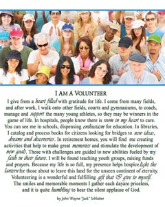 I Am A Volunteer Poster