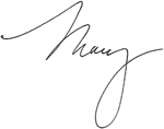 Mary Robinson Reynolds' signature