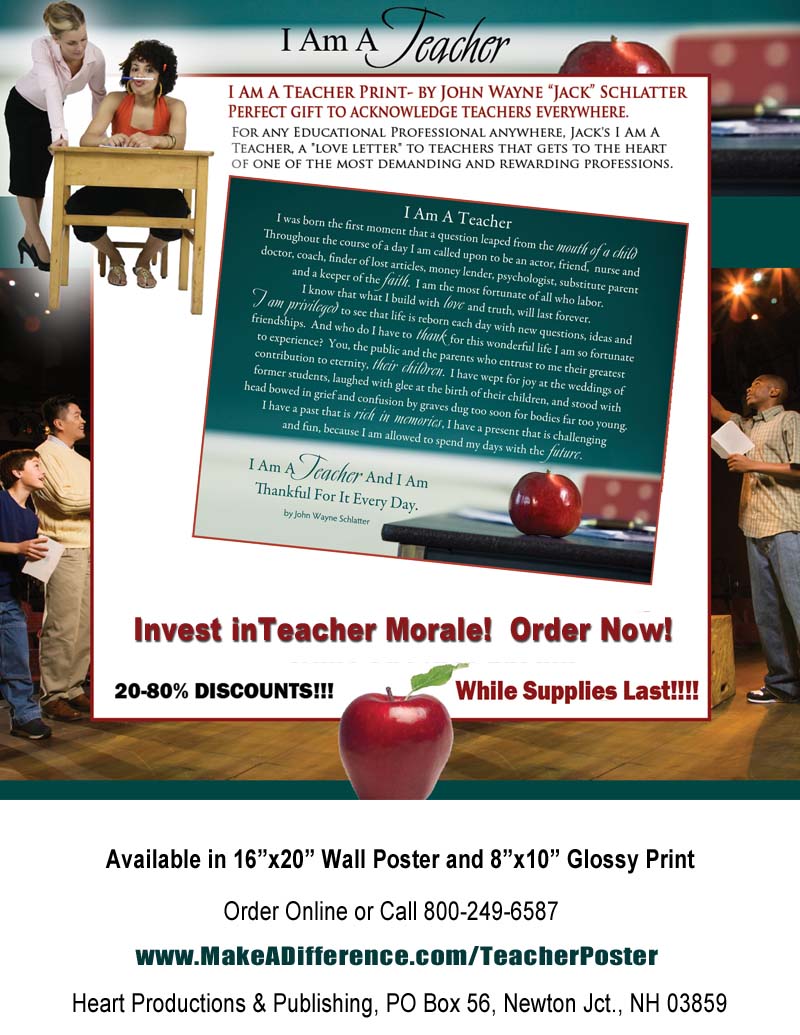 I Am A Teacher Poster